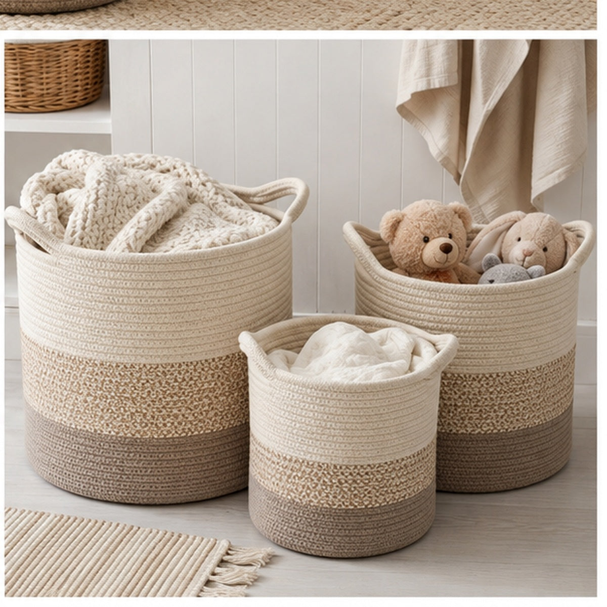Jurevon Cove Woven Storage Basket Set