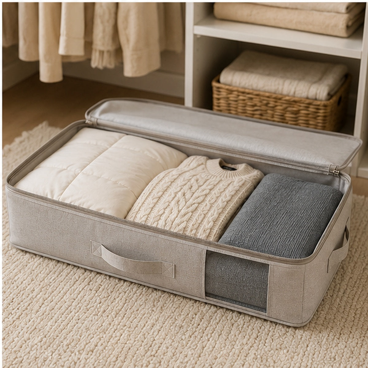 Jurevon Underbed Linen Storage Organizer