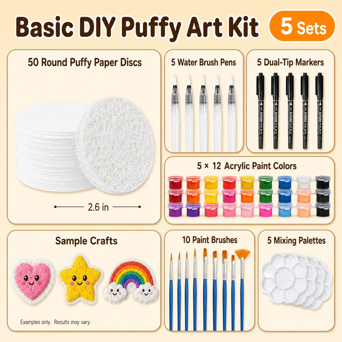 🎨 Nectavira® 3D Puffy Art Kit – Draw, Add Water & Watch It Puff!