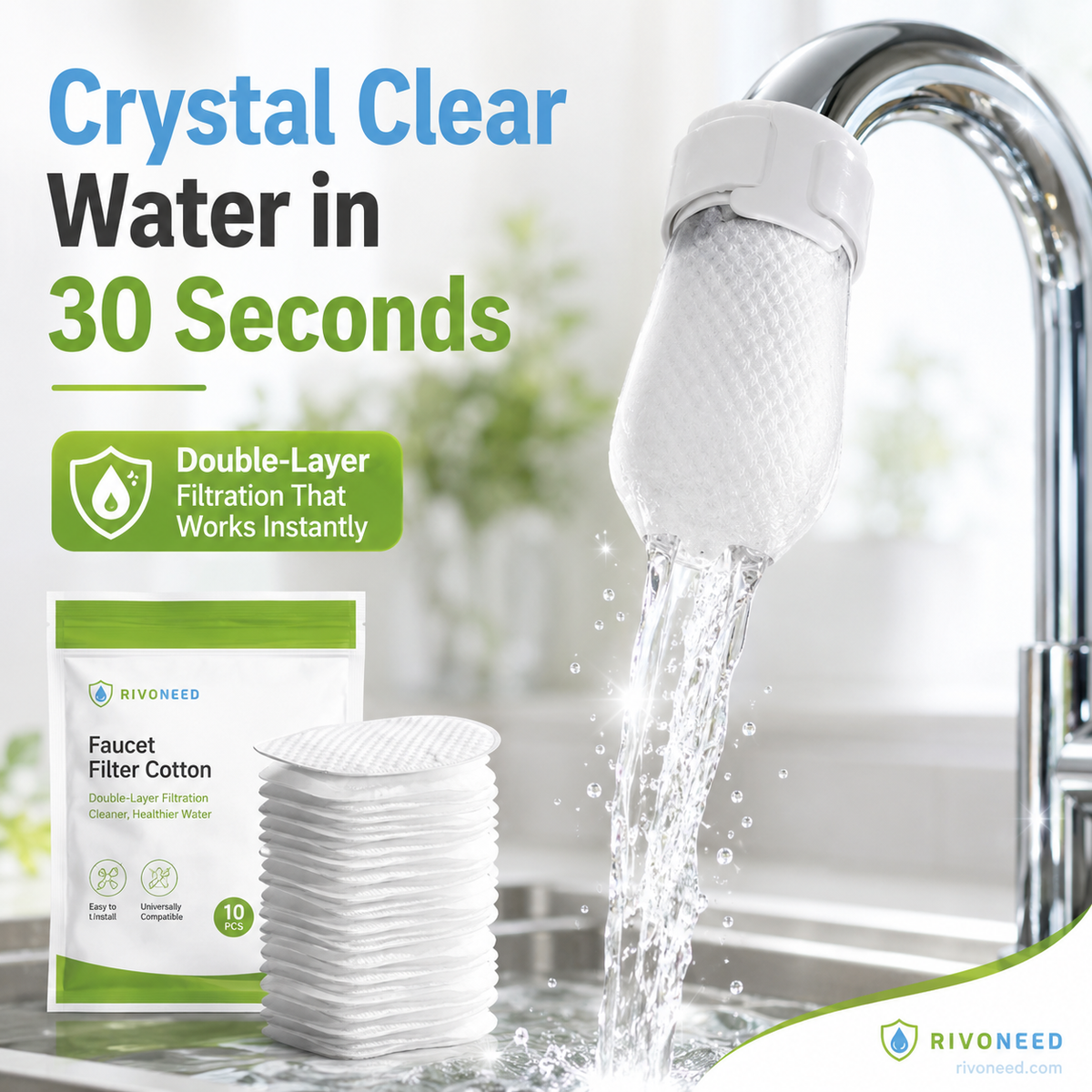 ⏰ Limited Stock! ⚡60% OFF 💧50K+ SOLD! 💥 Jurevon® Anti-Splash Faucet Filter for Sediment & Rust Removal
