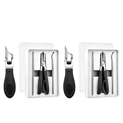 Eagle Beak Angled Nail Clippers 3-Piece Set (With Nail Lifter & File) — Podiatrist-Grade Thick & Ingrown Toenail Trimmer 🦶✂️