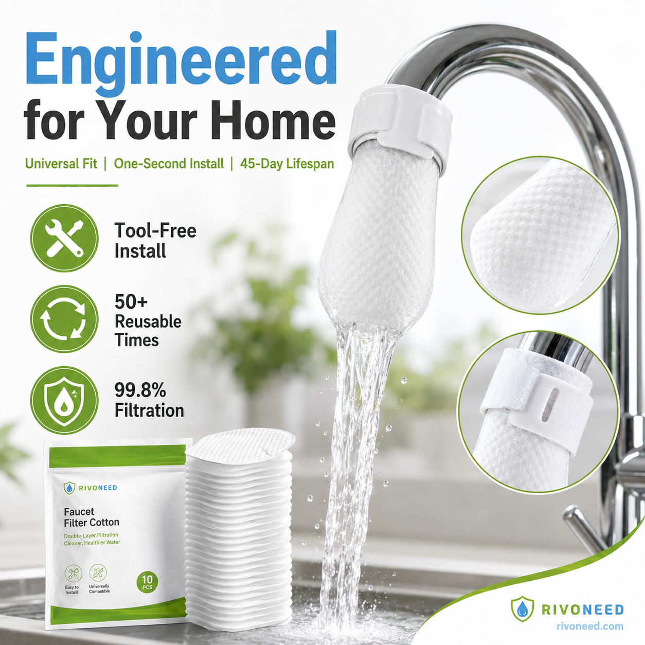 ⏰ Limited Stock! ⚡60% OFF 💧50K+ SOLD! 💥 Jurevon® Anti-Splash Faucet Filter for Sediment & Rust Removal