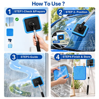 Jurevon® Dual-Sided Magnetic Car Windshield Cleaner
