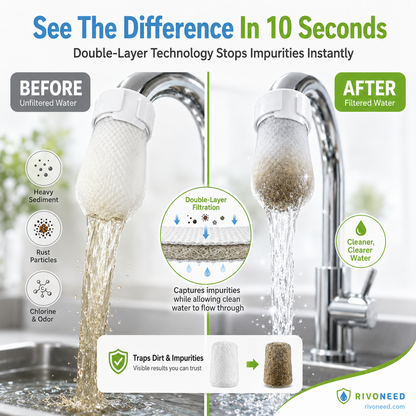 ⏰ Limited Stock! ⚡60% OFF 💧50K+ SOLD! 💥 Jurevon® Anti-Splash Faucet Filter for Sediment & Rust Removal
