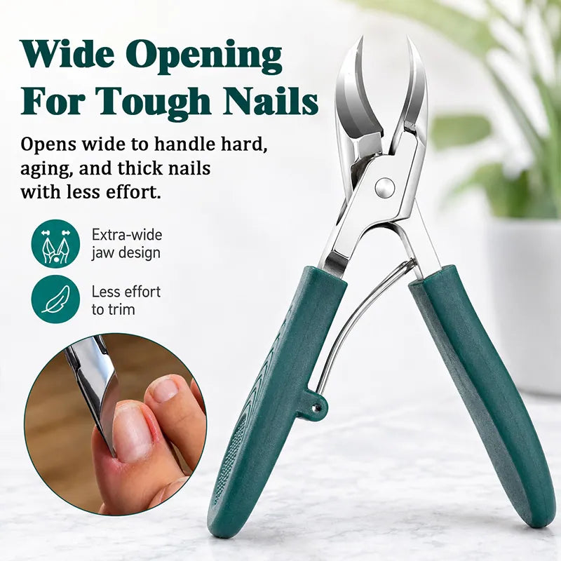 Eagle Beak Angled Nail Clippers 3-Piece Set (With Nail Lifter & File) — Podiatrist-Grade Thick & Ingrown Toenail Trimmer 🦶✂️