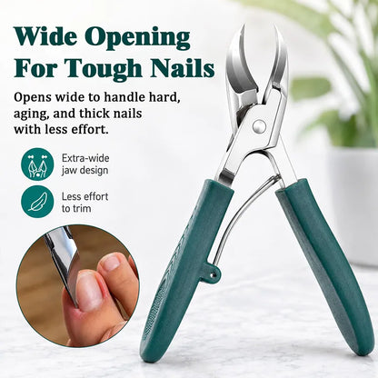 Eagle Beak Angled Nail Clippers 3-Piece Set (With Nail Lifter & File) — Podiatrist-Grade Thick & Ingrown Toenail Trimmer 🦶✂️