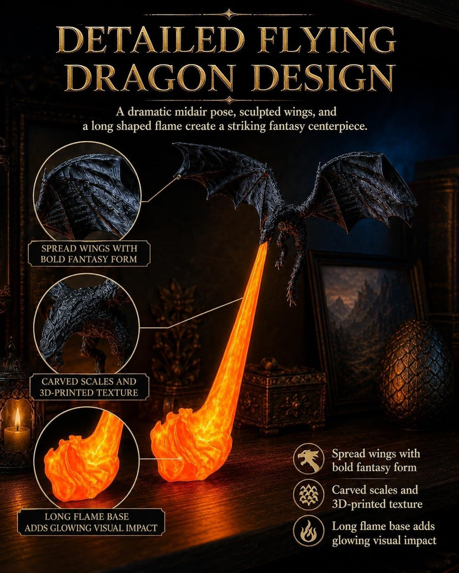 Dragon fantasy night light for bedside atmosphere