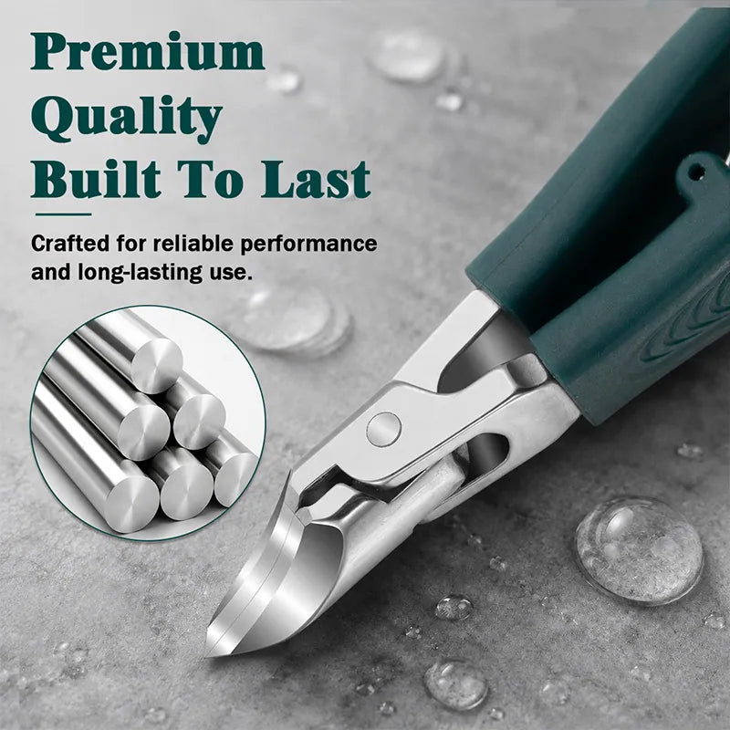 Eagle Beak Angled Nail Clippers 3-Piece Set (With Nail Lifter & File) — Podiatrist-Grade Thick & Ingrown Toenail Trimmer 🦶✂️