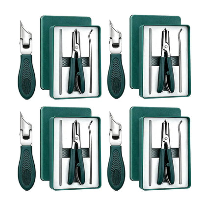Eagle Beak Angled Nail Clippers 3-Piece Set (With Nail Lifter & File) — Podiatrist-Grade Thick & Ingrown Toenail Trimmer 🦶✂️
