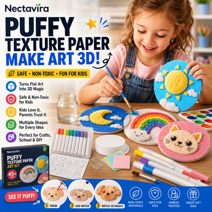 🎨 Nectavira® 3D Puffy Art Kit – Draw, Add Water & Watch It Puff!