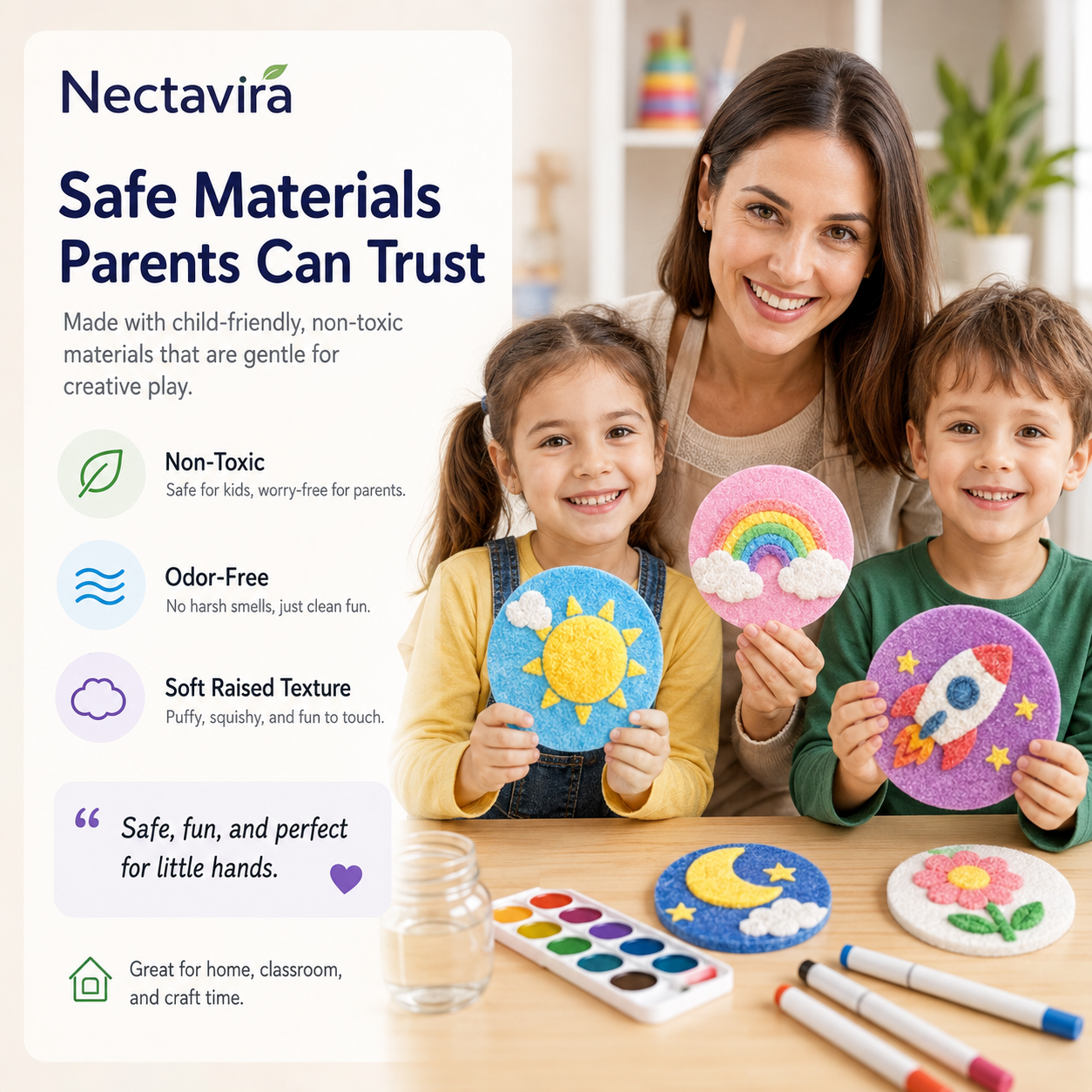 🎨 Nectavira® 3D Puffy Art Kit – Draw, Add Water & Watch It Puff!