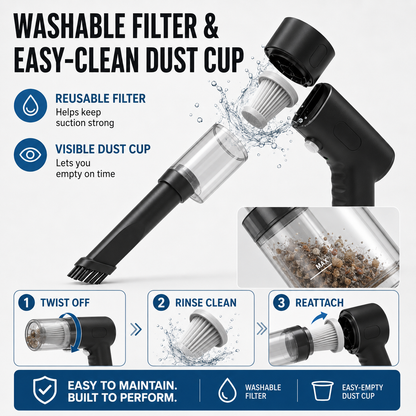 ✨Jurevon®Cordless 2-in-1 Mini Vacuum & Air Blower