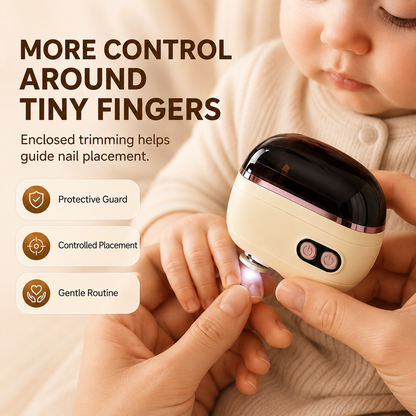 ⏰ 50% OFF Today Jurevon®2-in-1 Electric Nail Clipper & Polisher — Gentle Nail Care for Babies & Families