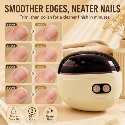 ⏰ 50% OFF Today Jurevon®2-in-1 Electric Nail Clipper & Polisher — Gentle Nail Care for Babies & Families