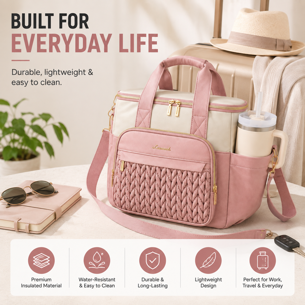 Stylish reusable insulated tote designed for everyday life