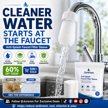 ⏰ Limited Stock! ⚡60% OFF 💧50K+ SOLD! 💥 Jurevon® Anti-Splash Faucet Filter for Sediment & Rust Removal