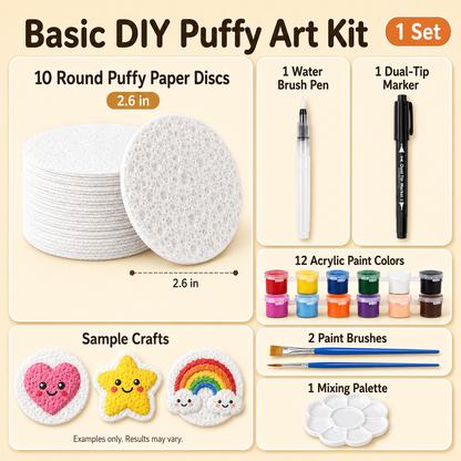 🎨 Nectavira® 3D Puffy Art Kit – Draw, Add Water & Watch It Puff!