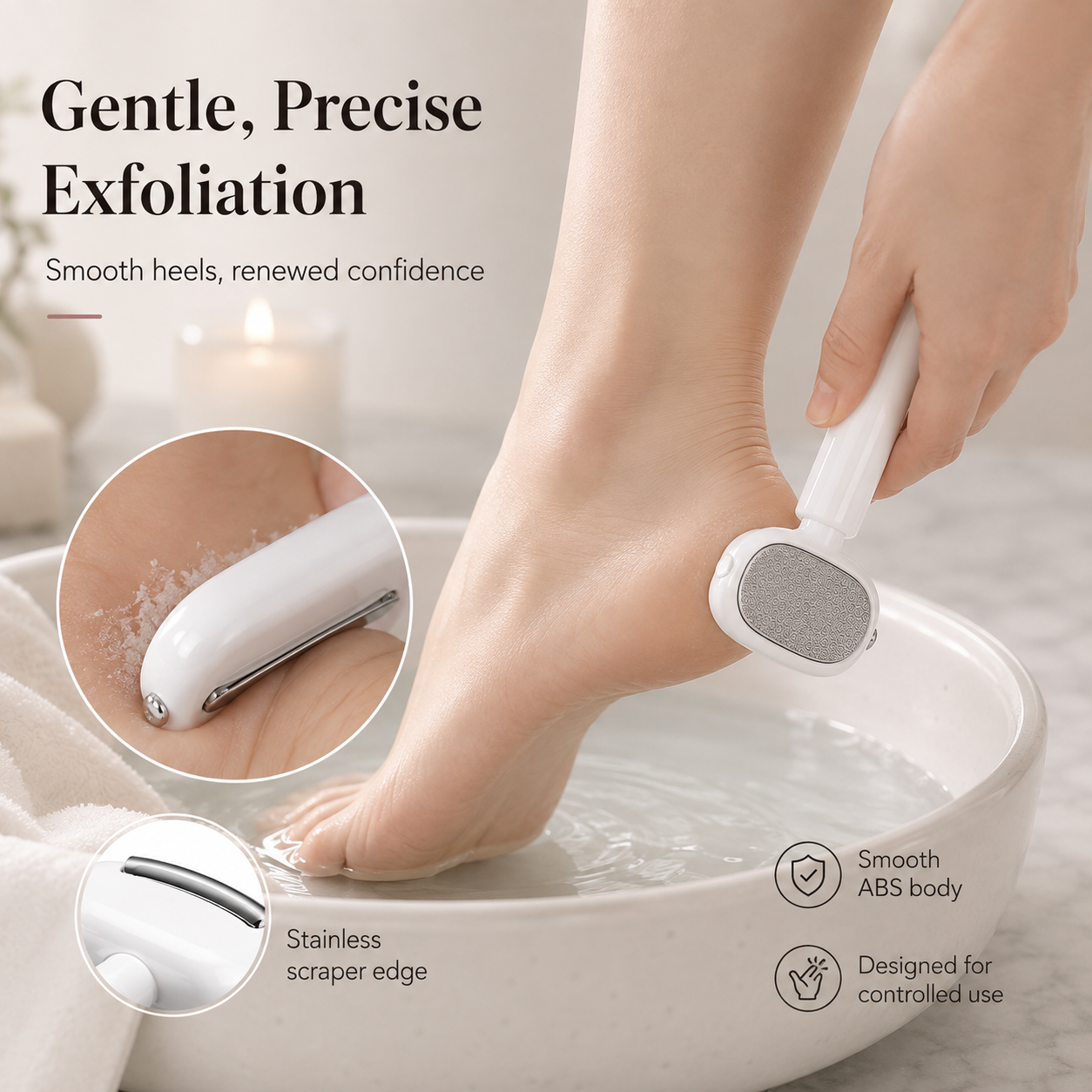 Jurevon® Double-Sided Foot Scraper for Callus Removal