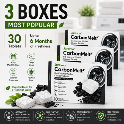Jurevon® CarbonMelt Bio-Enzyme Washer Cleaner Tablets