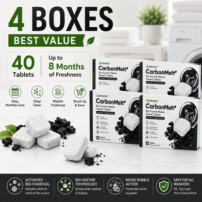 Jurevon® CarbonMelt Bio-Enzyme Washer Cleaner Tablets
