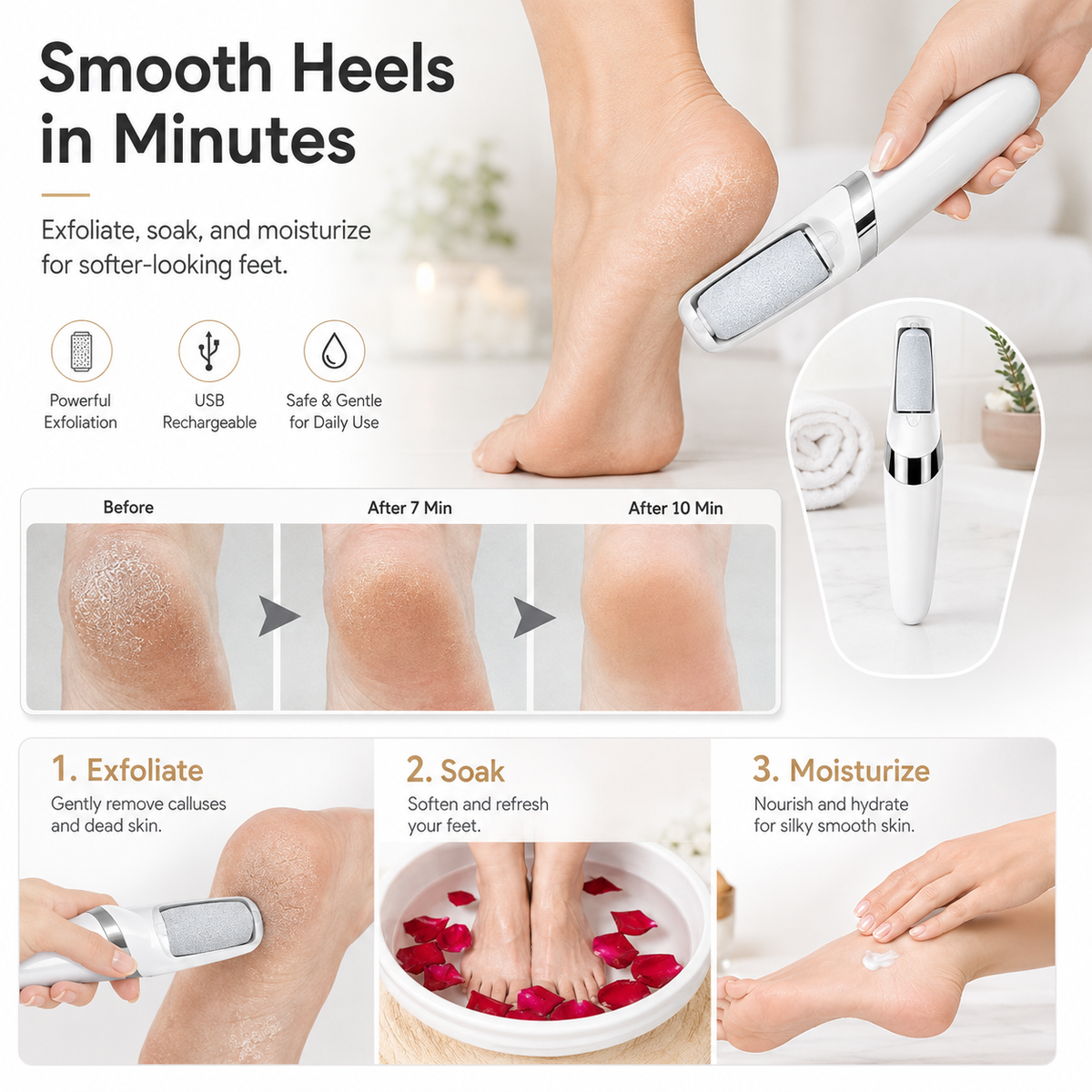 🔥 45% OFF · Only Few Left⚡ Upgraded Electric Foot File