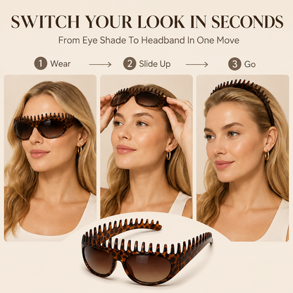 Jurevon® 2-In-1 Tortoiseshell Headband Sunglasses