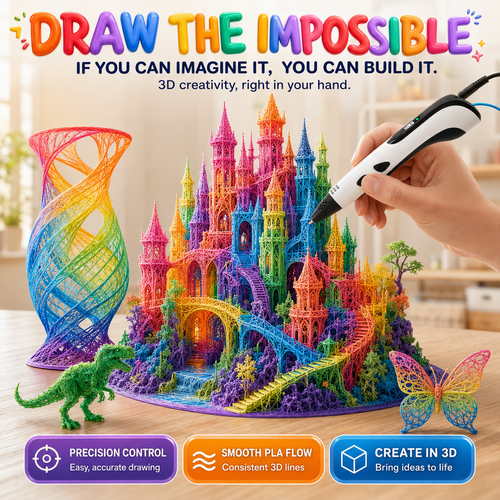 Jurevon® 3D Creator Pen Pro with OLED Display & Adjustable Speed