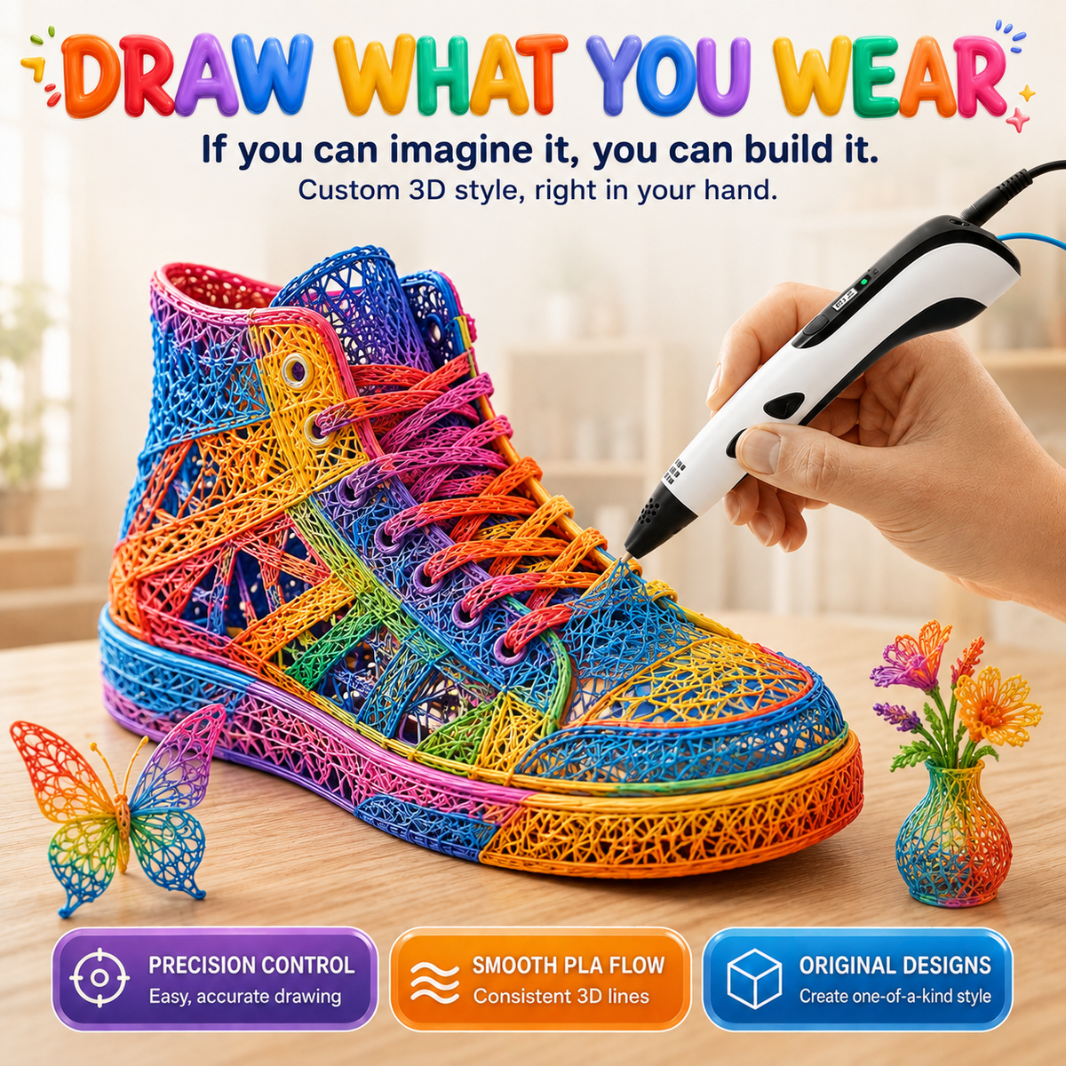 Jurevon® 3D Creator Pen Pro with OLED Display & Adjustable Speed