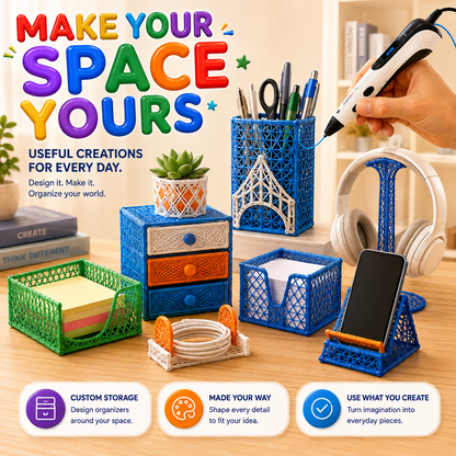 Jurevon® 3D Creator Pen Pro with OLED Display & Adjustable Speed
