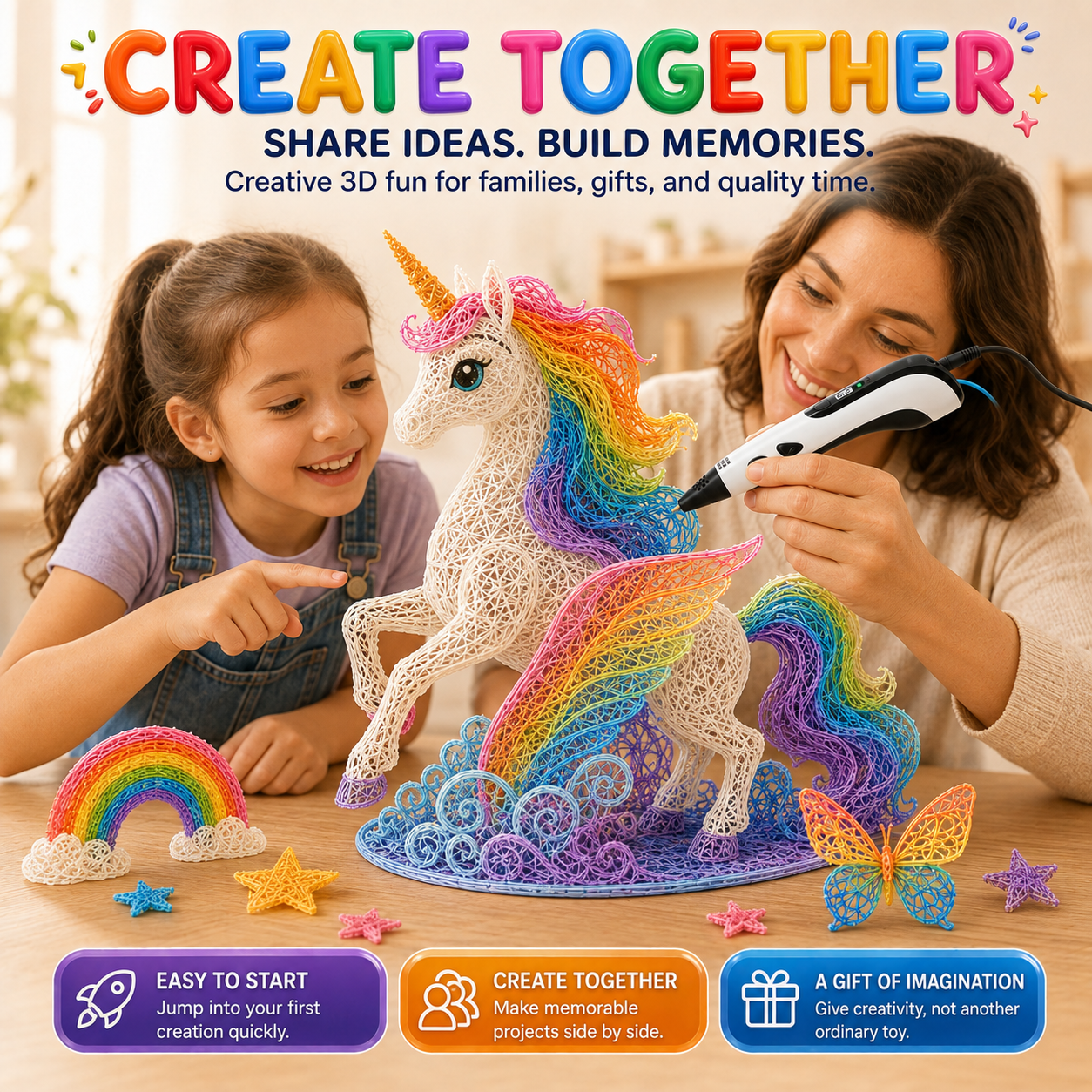 Jurevon® 3D Creator Pen Pro with OLED Display & Adjustable Speed