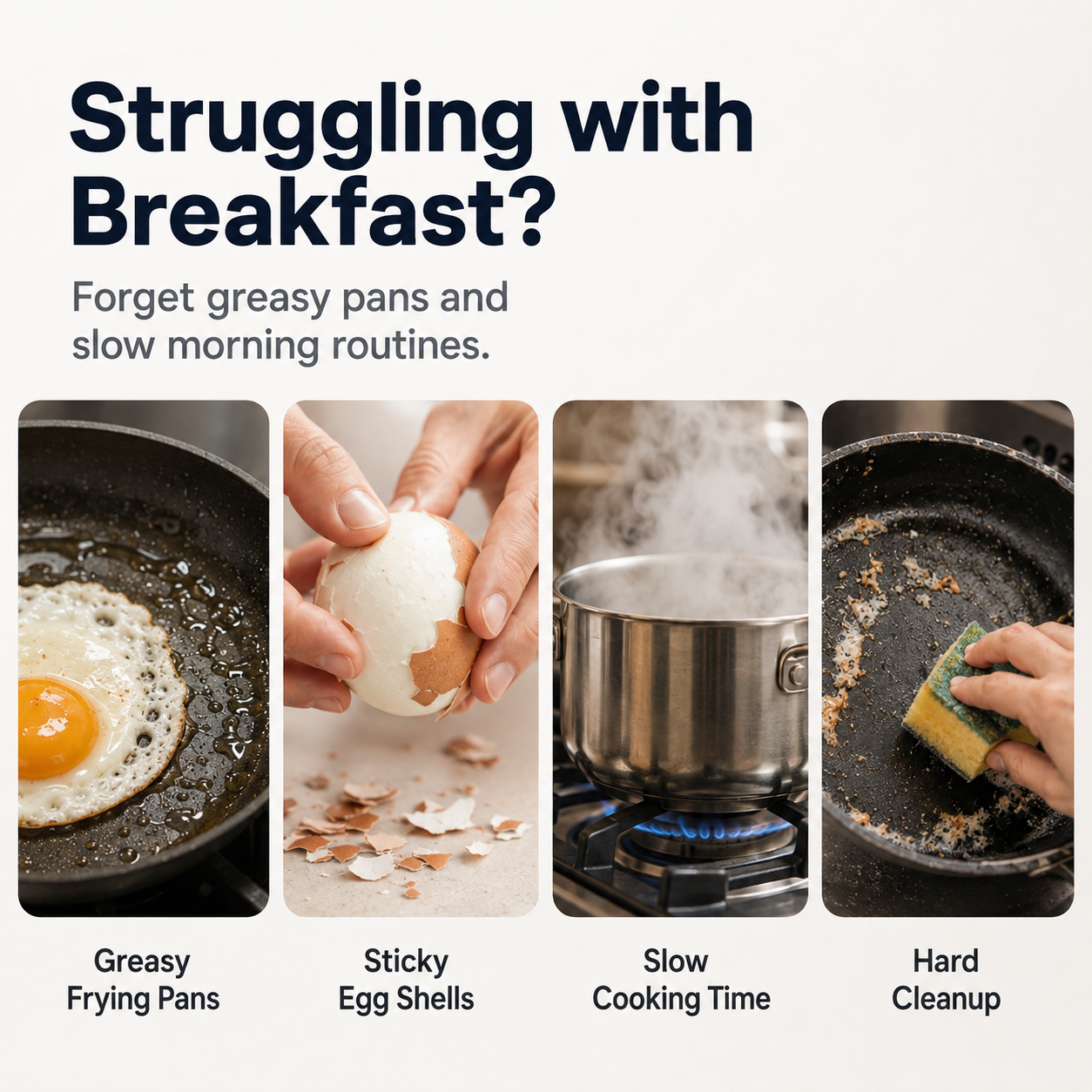 Jurevon®🍳Microwave Egg Poacher with Lid & Handle