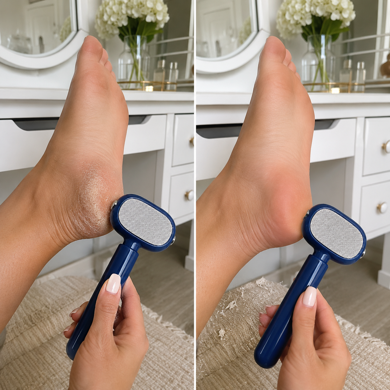 Foot file smoothing rough heel skin