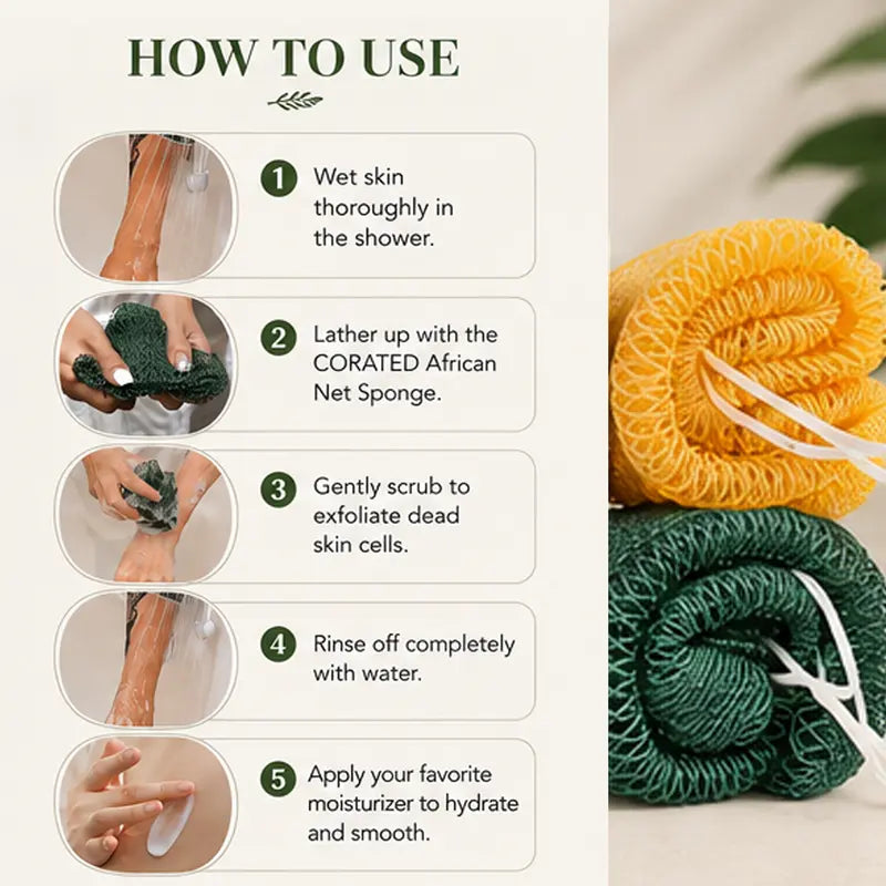 🛁 Authentic Exfoliating Body Scrub Towel – Deep Cleansing & Skin Smoothing