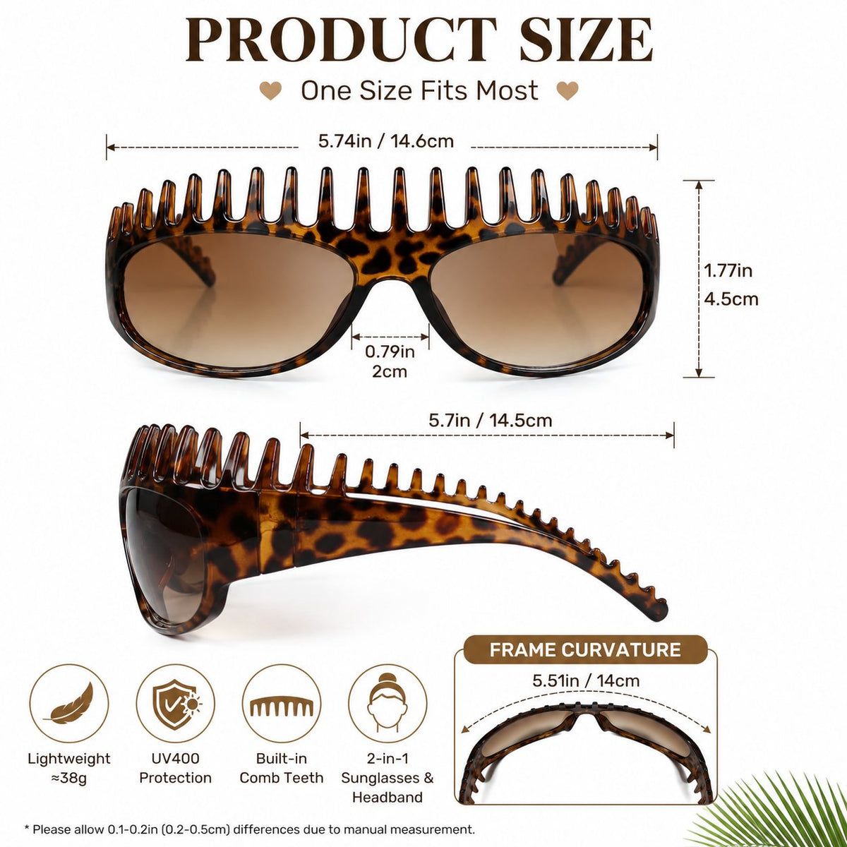 Jurevon®2-in-1 Tortoiseshell Headband & Sunglasses