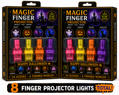 Jurevon® 2026 Halloween Magic Finger Projector – 24+ Spooky Scenes · 6 Magical Worlds