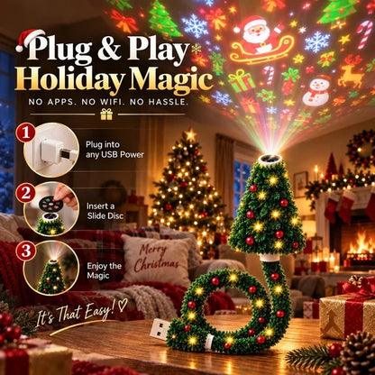 ✨Jurevon® Christmas Starlight Projection Lamp – USB Holiday Ambient Light