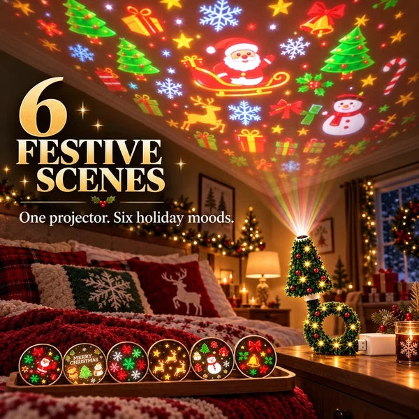 ✨Jurevon® Christmas Starlight Projection Lamp – USB Holiday Ambient Light