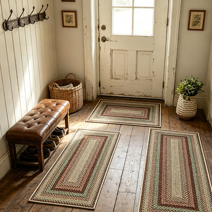 🍂 Elegant Woven Runner Rug – Durable Modern Non-Slip Runner for Hallway, Living Room, Kitchen & Entryway