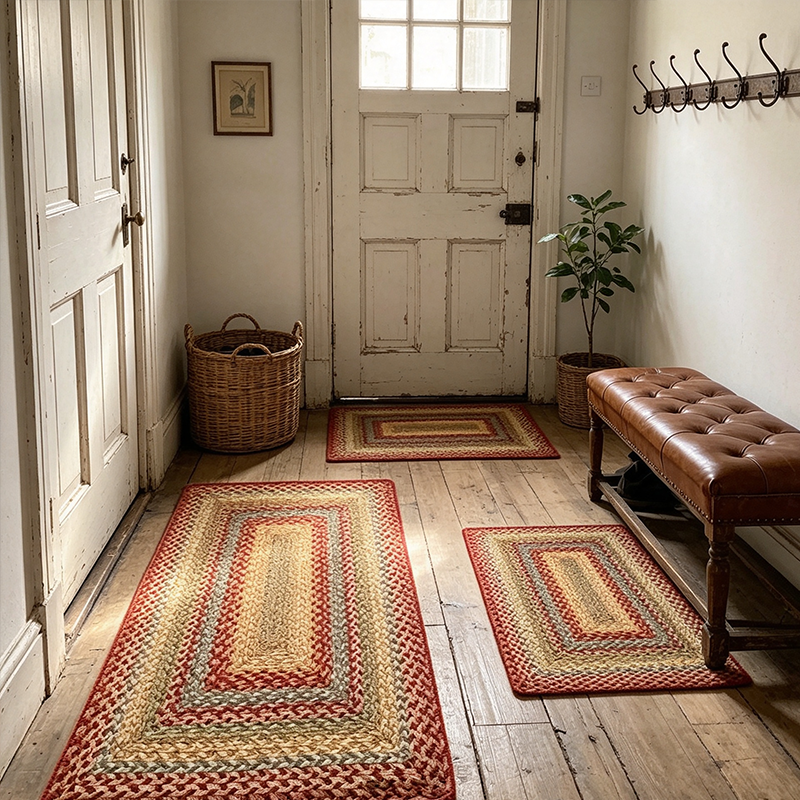 🍂 Elegant Woven Runner Rug – Durable Modern Non-Slip Runner for Hallway, Living Room, Kitchen & Entryway