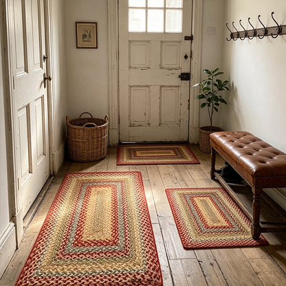 🍂 Elegant Woven Runner Rug – Durable Modern Non-Slip Runner for Hallway, Living Room, Kitchen & Entryway