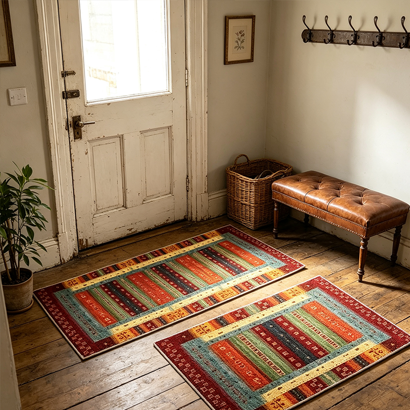 🍂 Elegant Woven Runner Rug – Durable Modern Non-Slip Runner for Hallway, Living Room, Kitchen & Entryway